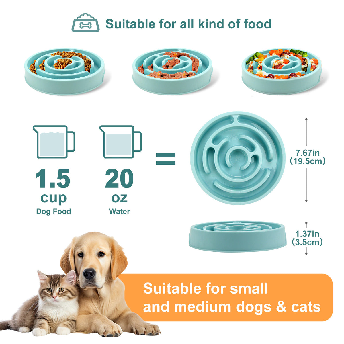 Slow feeder dog bowls for fast eaters