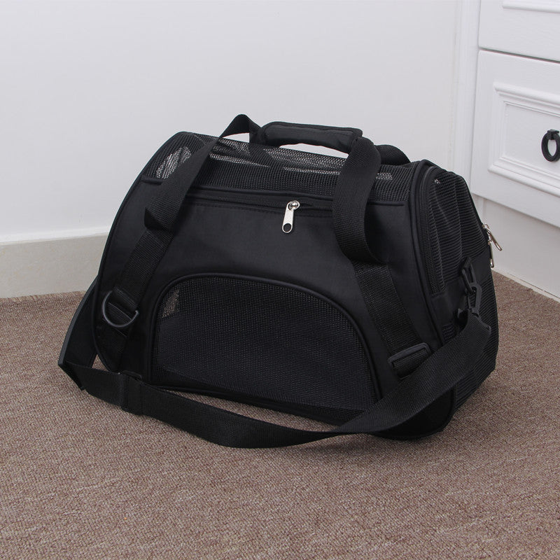Pet mesh carrier bag breathable mesh design