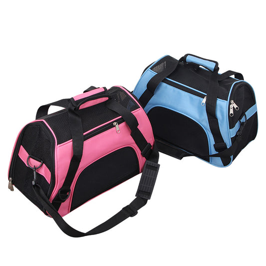 Pet mesh carrier bag for pet travel