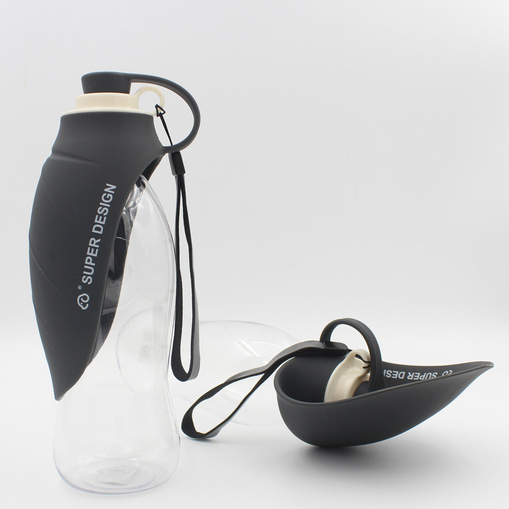 Portable pet water bottle 580ml capacity