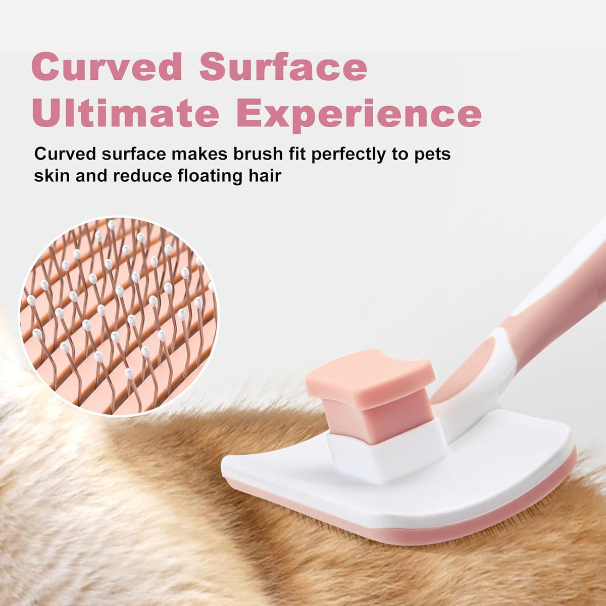 Self-cleaning slicker brush for dogs and cats