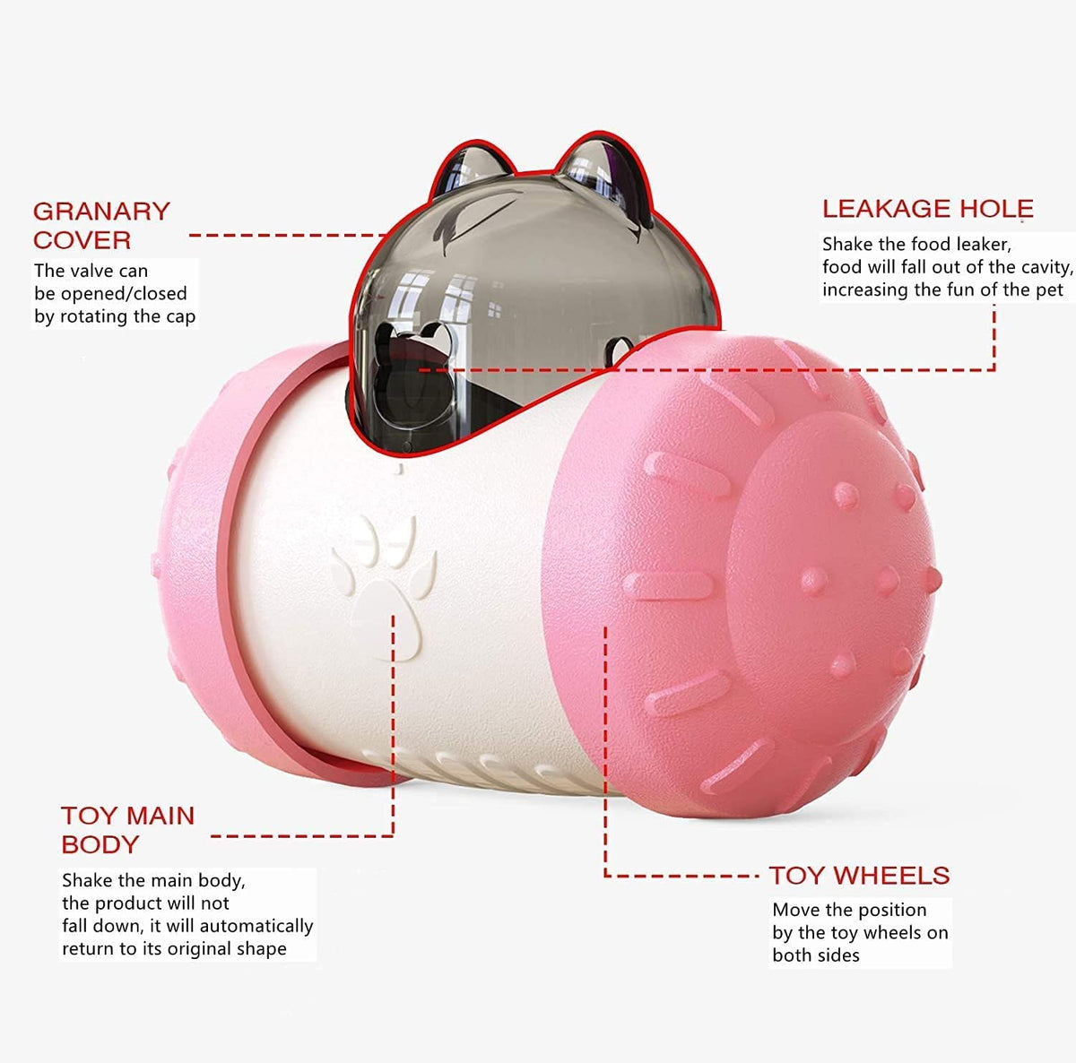 Interactive dog toy treat dispenser
