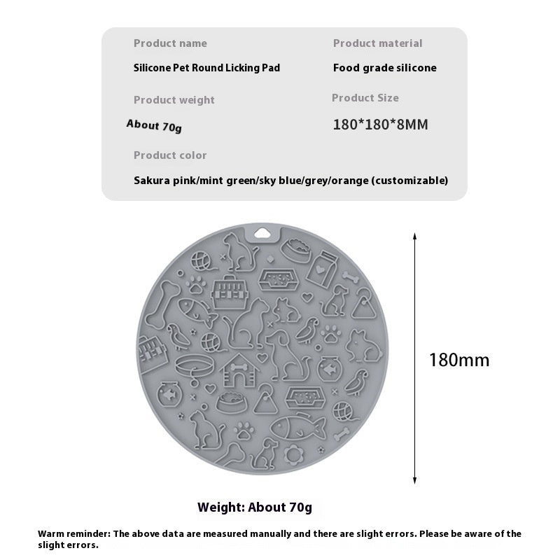 Pet licking mat textured treat surface