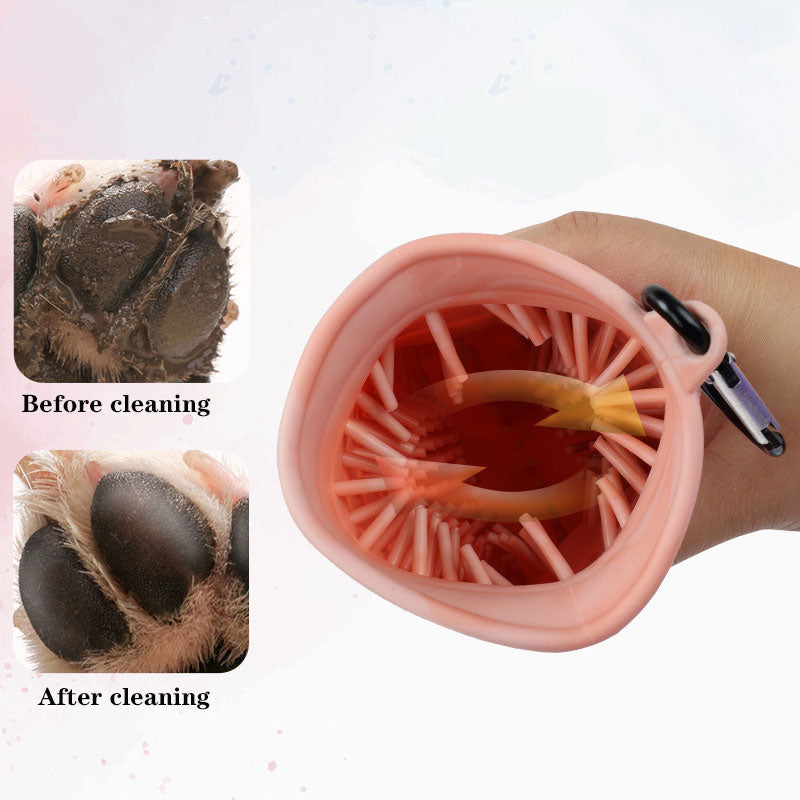 Silicone paw cleaner cup for muddy paws