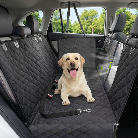 Dog car seat cover black and orange