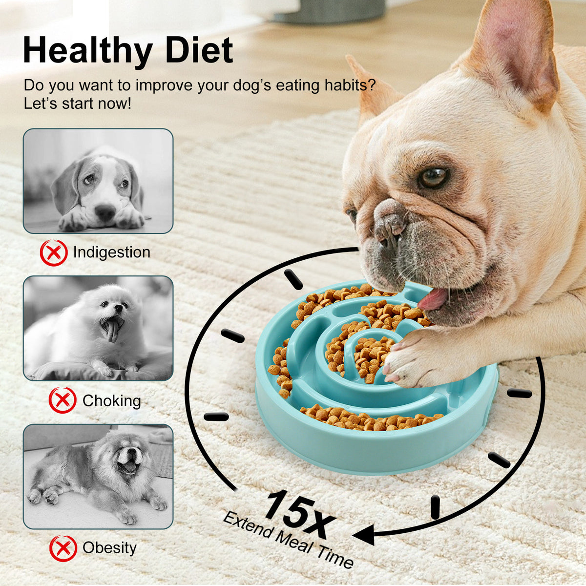 Slow feeder dog bowls lick mat