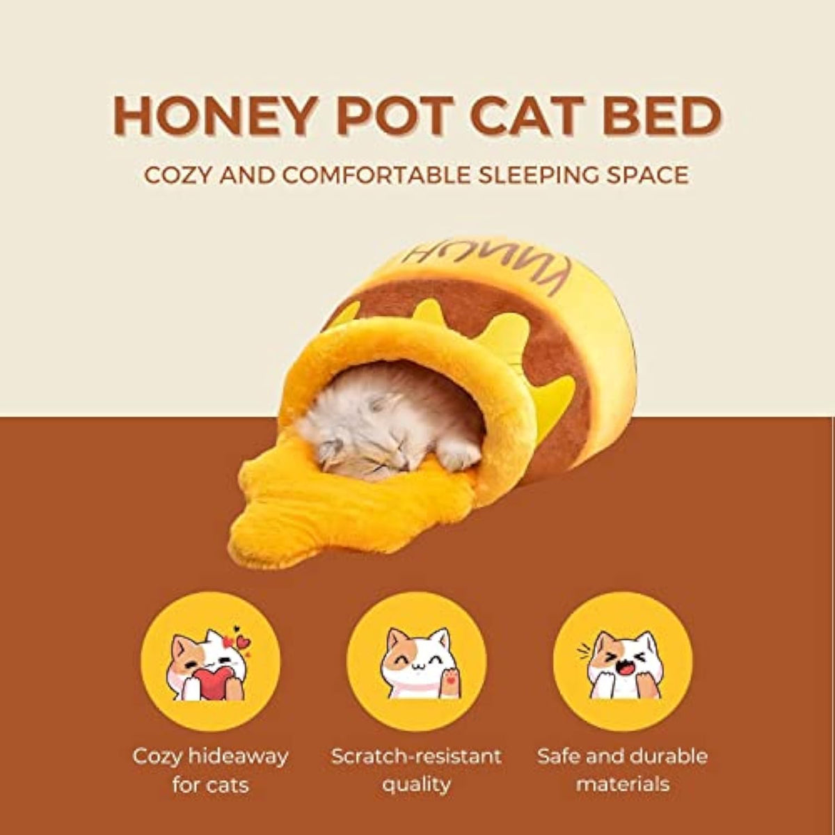 Cozy donut cat bed for comfortable sleeping