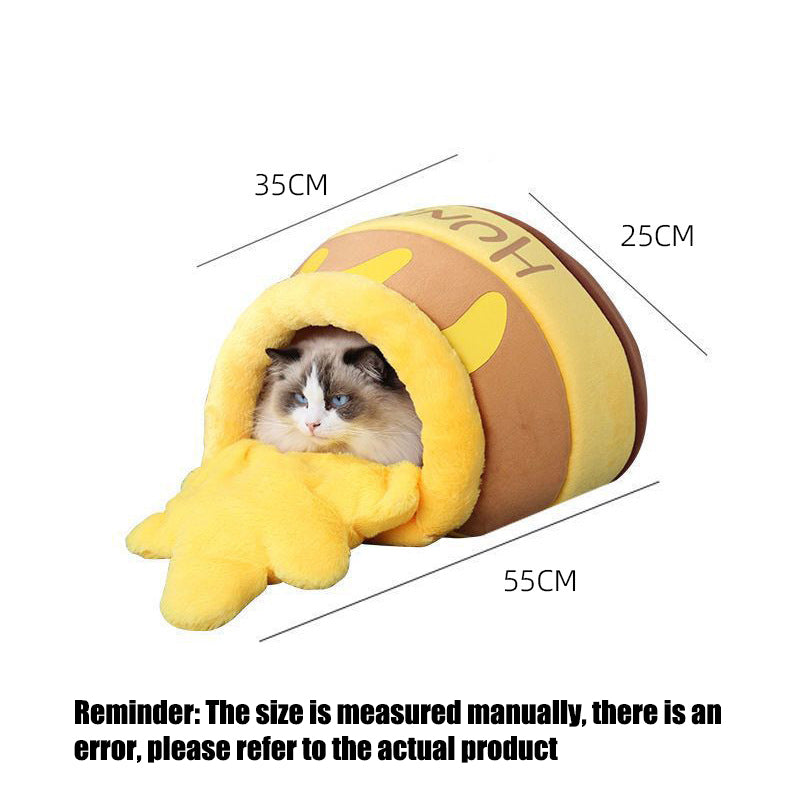 Cozy donut cat bed removable cushion