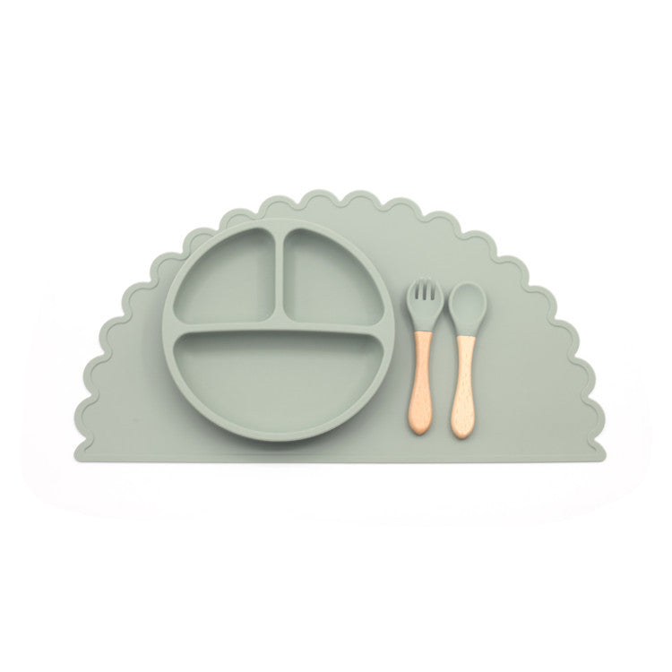 Foldable travel bowl silicone meal mat