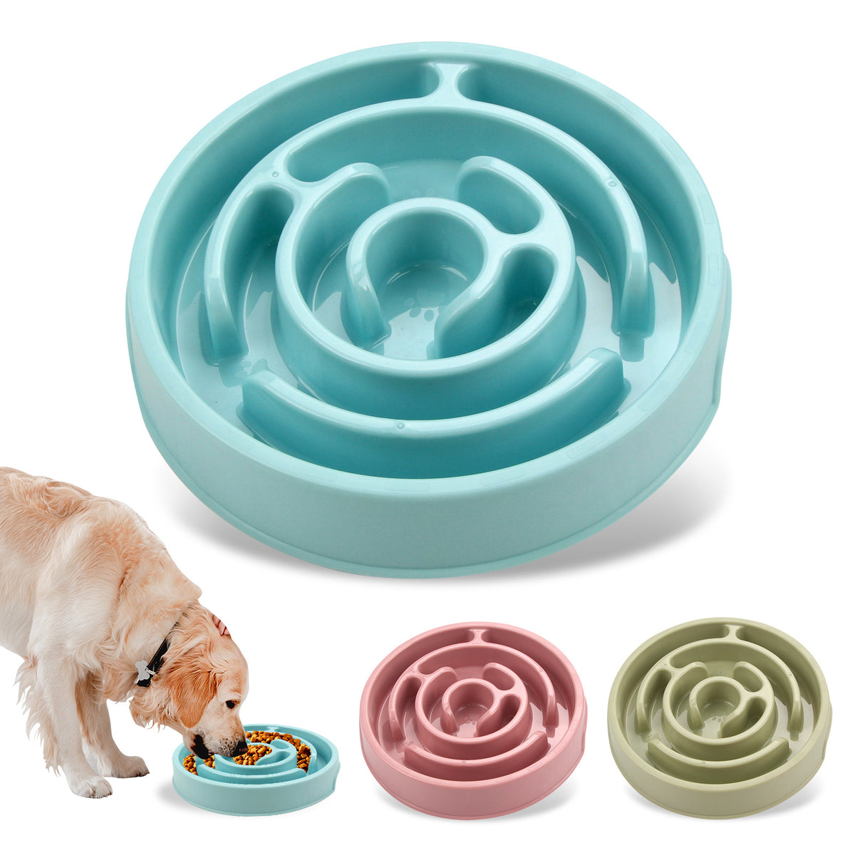 Slow feeder dog bowls puzzle design