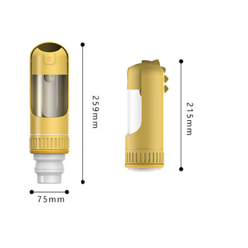 Travel water bottle portable dog dispenser